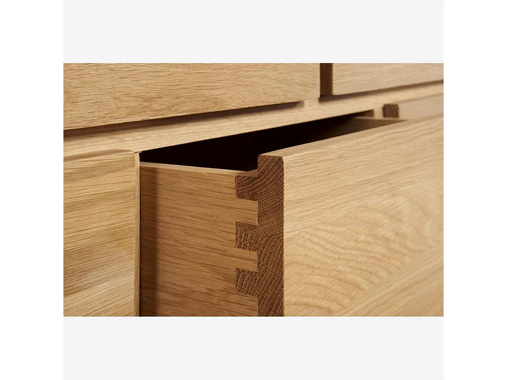 Habitat - Commode 9 tiroirs en chêne - Naturel - Hanita