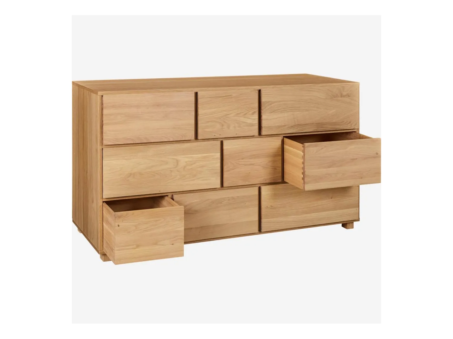 Habitat - Commode 9 tiroirs en chêne - Naturel - Hanita