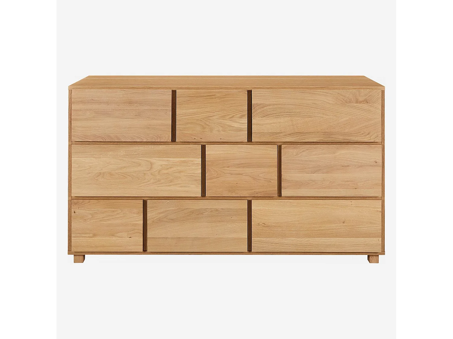 Habitat - Commode 9 tiroirs en chêne - Naturel - Hanita