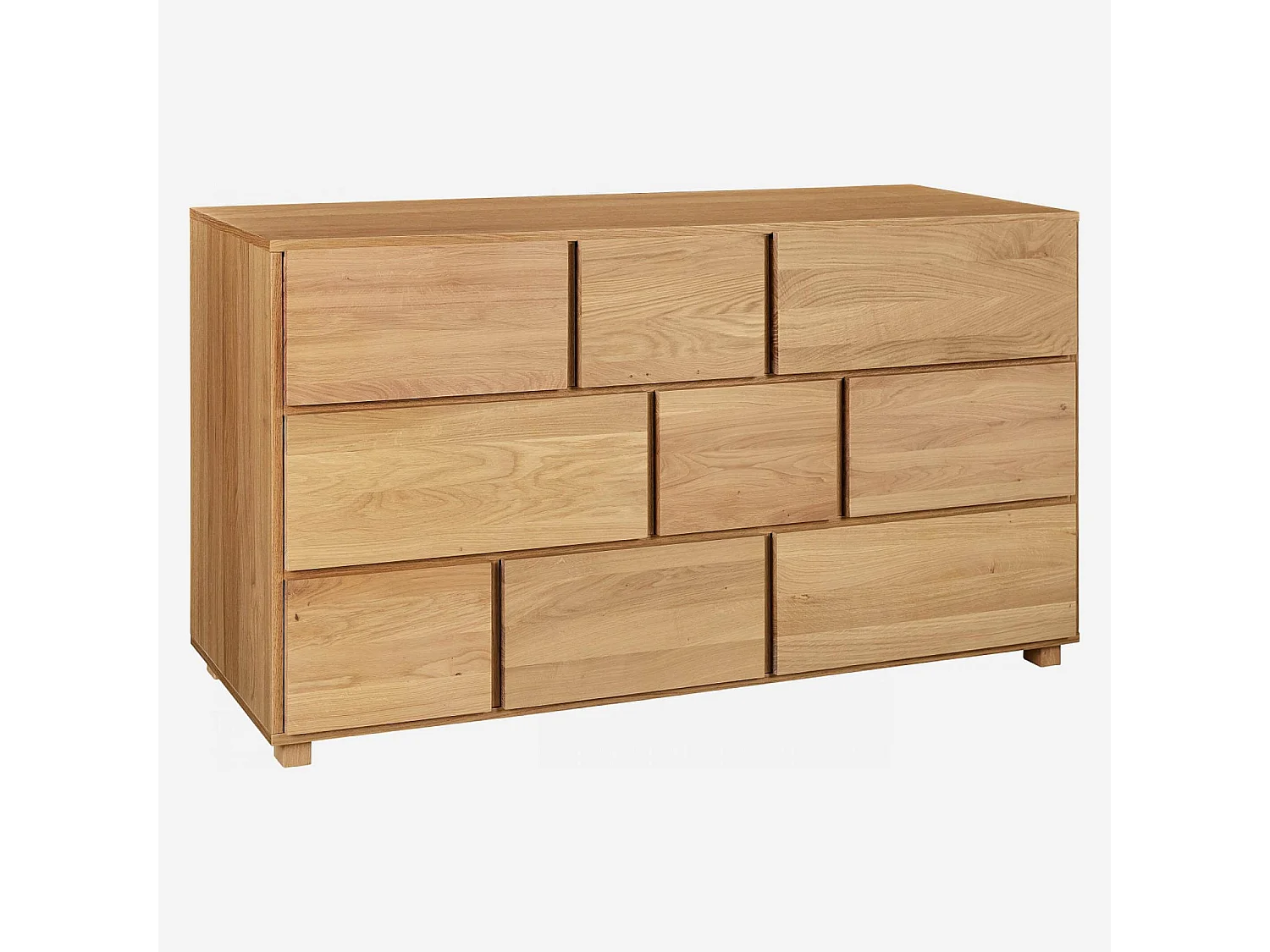 Habitat - Commode 9 tiroirs en chêne - Naturel - Hanita