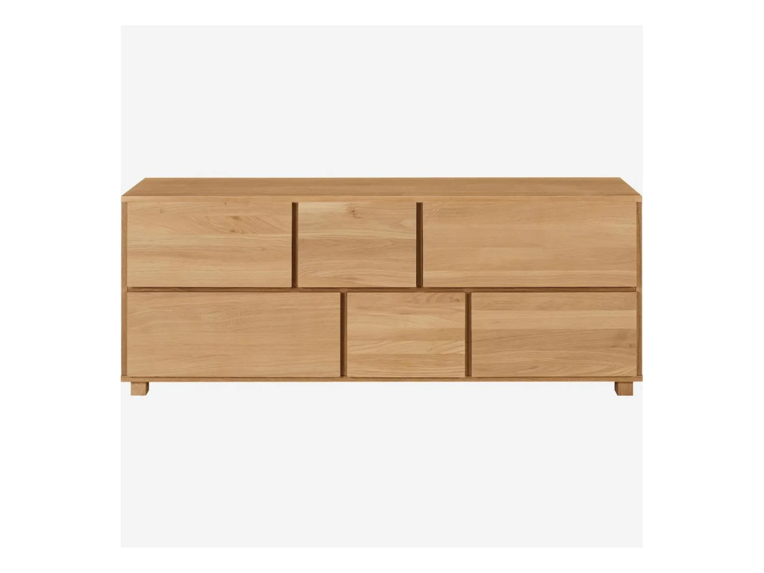 Habitat - Commode 6 tiroirs en chêne - Naturel - Hanita