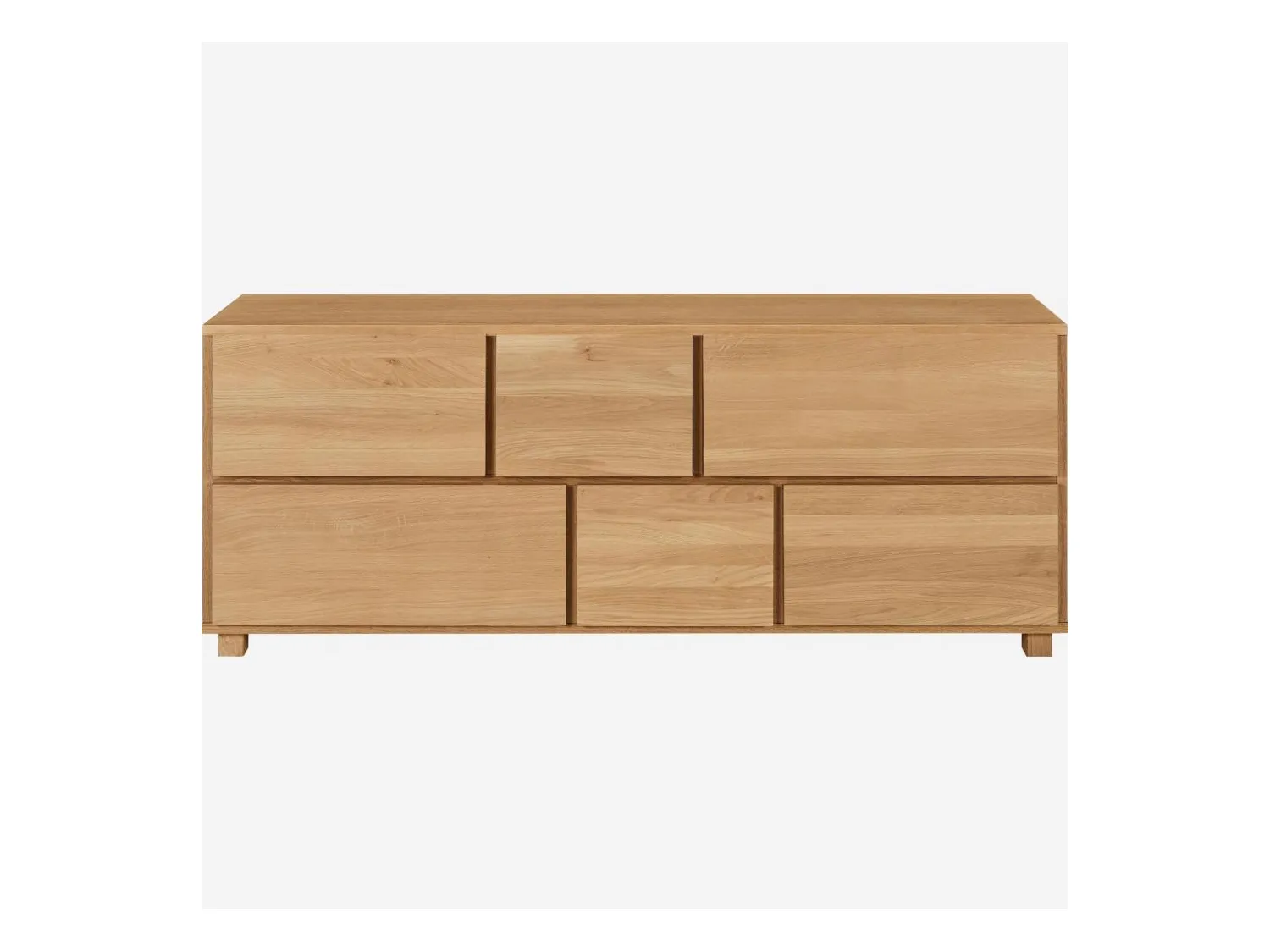 Habitat - Commode 6 tiroirs en chêne - Naturel - Hanita