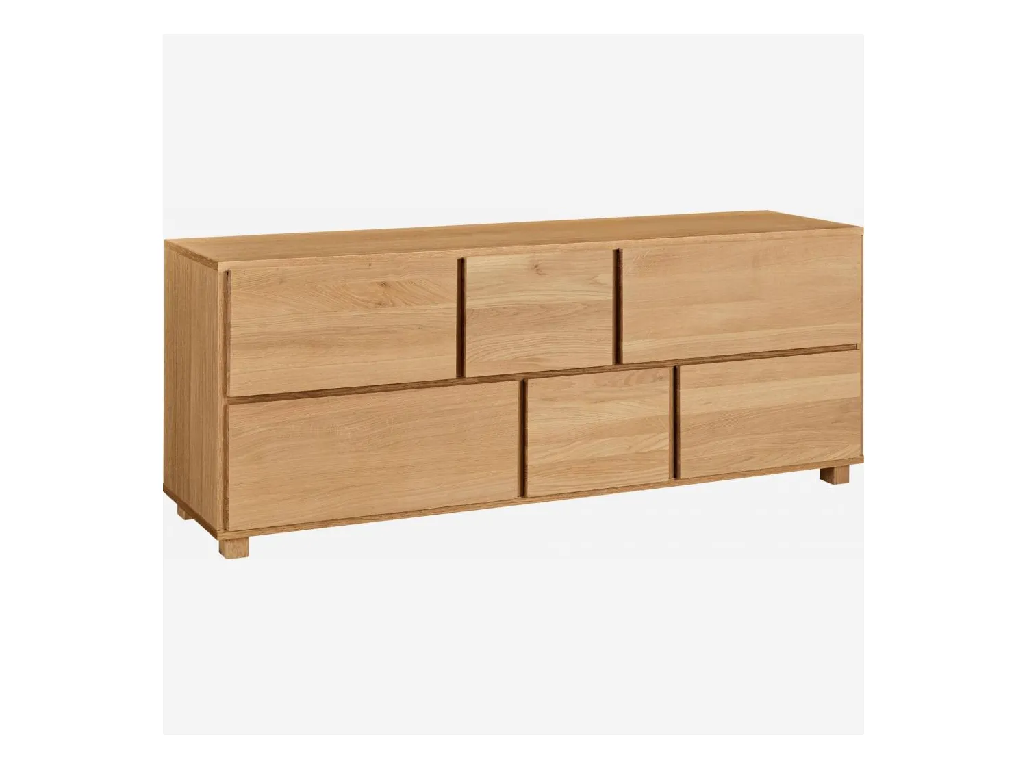 Habitat - Commode 6 tiroirs en chêne - Naturel - Hanita