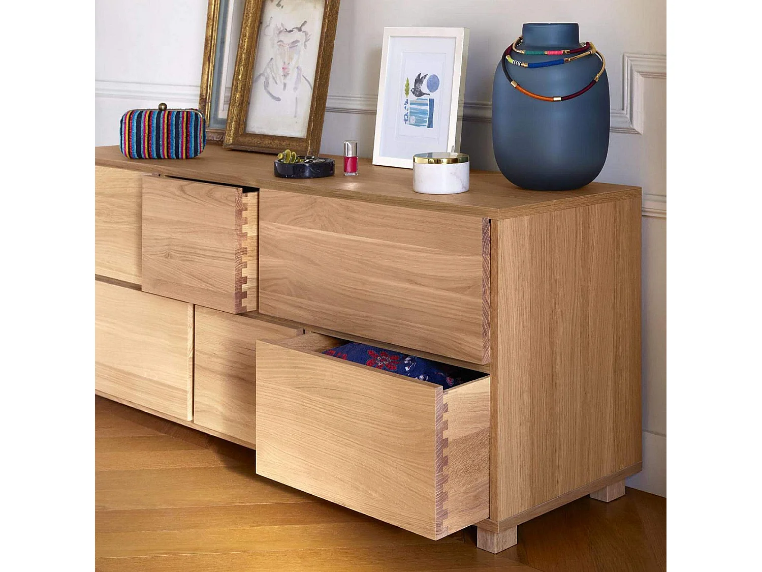 Commode 6 tiroirs en chêne - Naturel - Design by Bethan Gray