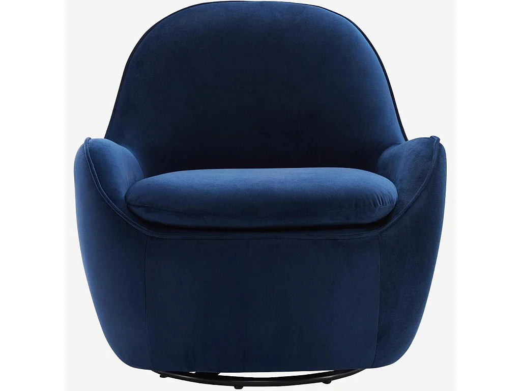 Habitat - Fauteuil pivotant en velours - Bleu roi - Boca