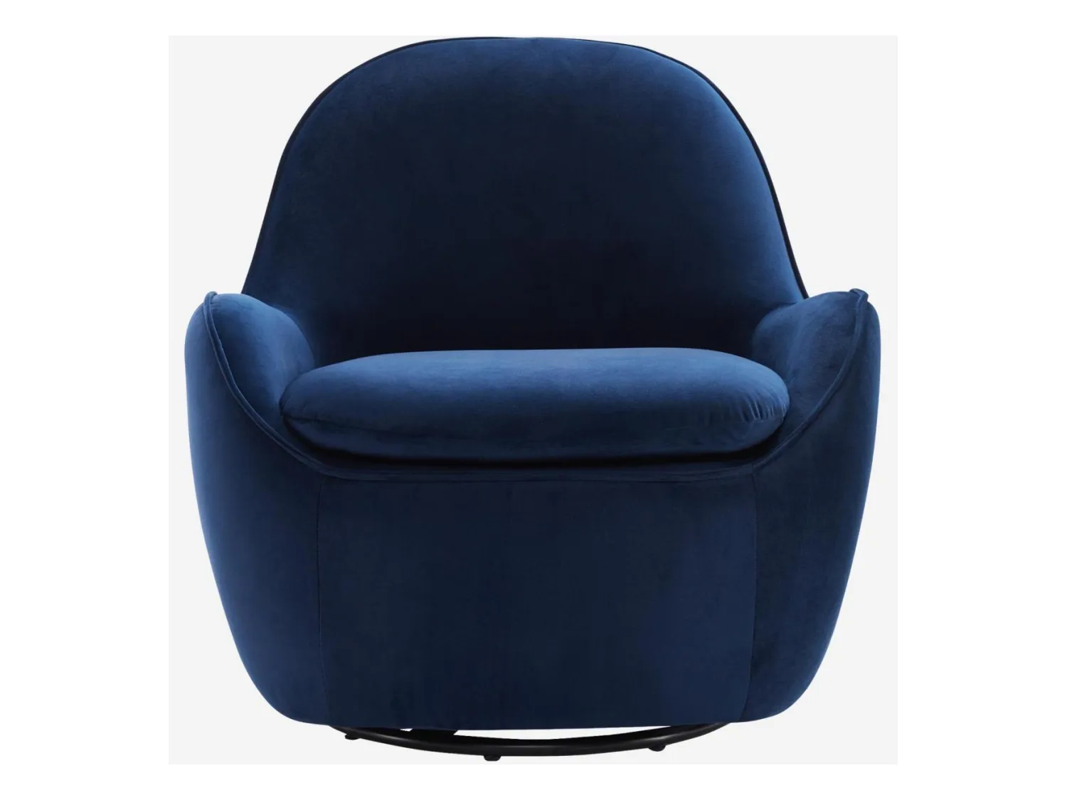 Habitat - Fauteuil pivotant en velours - Bleu roi - Boca