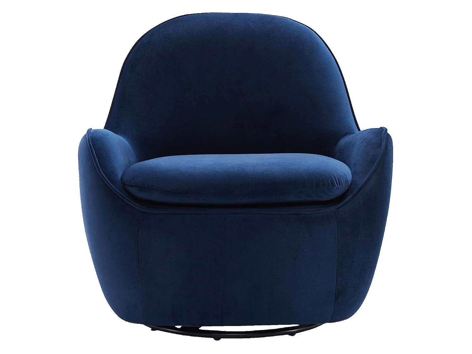 Habitat - Fauteuil pivotant en velours - Bleu roi - Boca