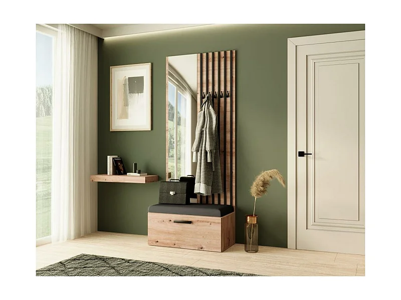 GARDEROBE Margaret II 81/203/43 mit Lamellen und Spiegel