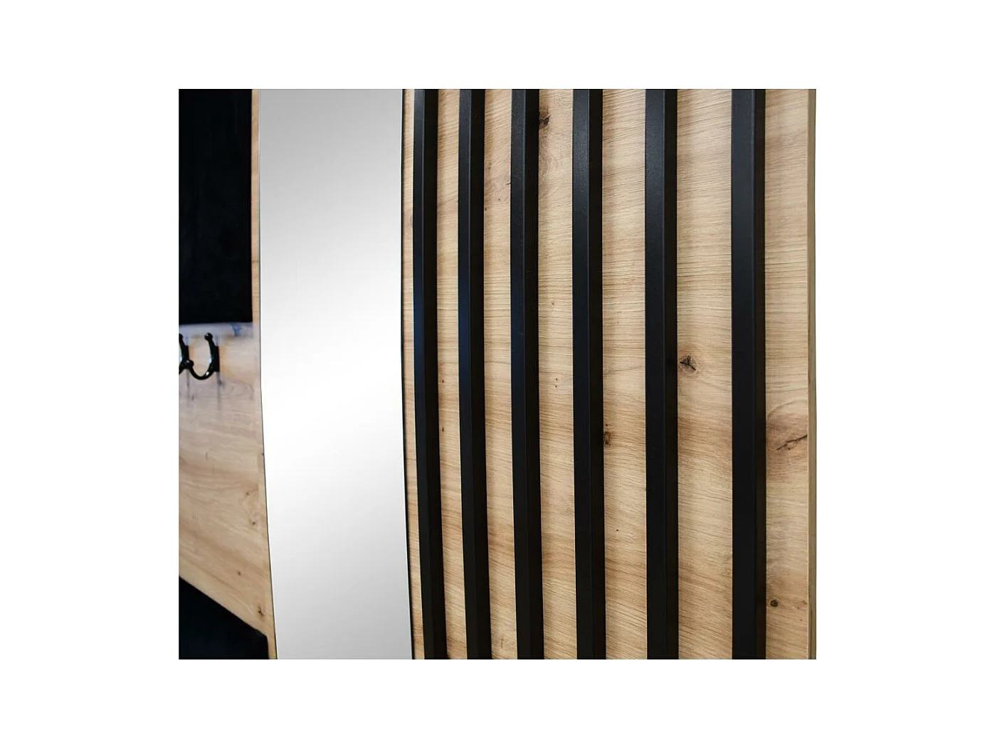 GARDEROBE Margaret II 121/203/43 avec lamelles et armoire haute