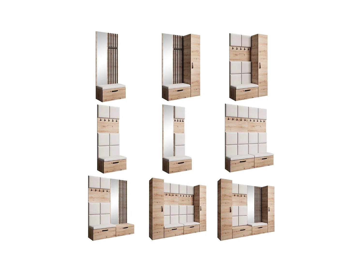 GARDEROBE Margaret II 81/203/43 avec lamelles et miroir