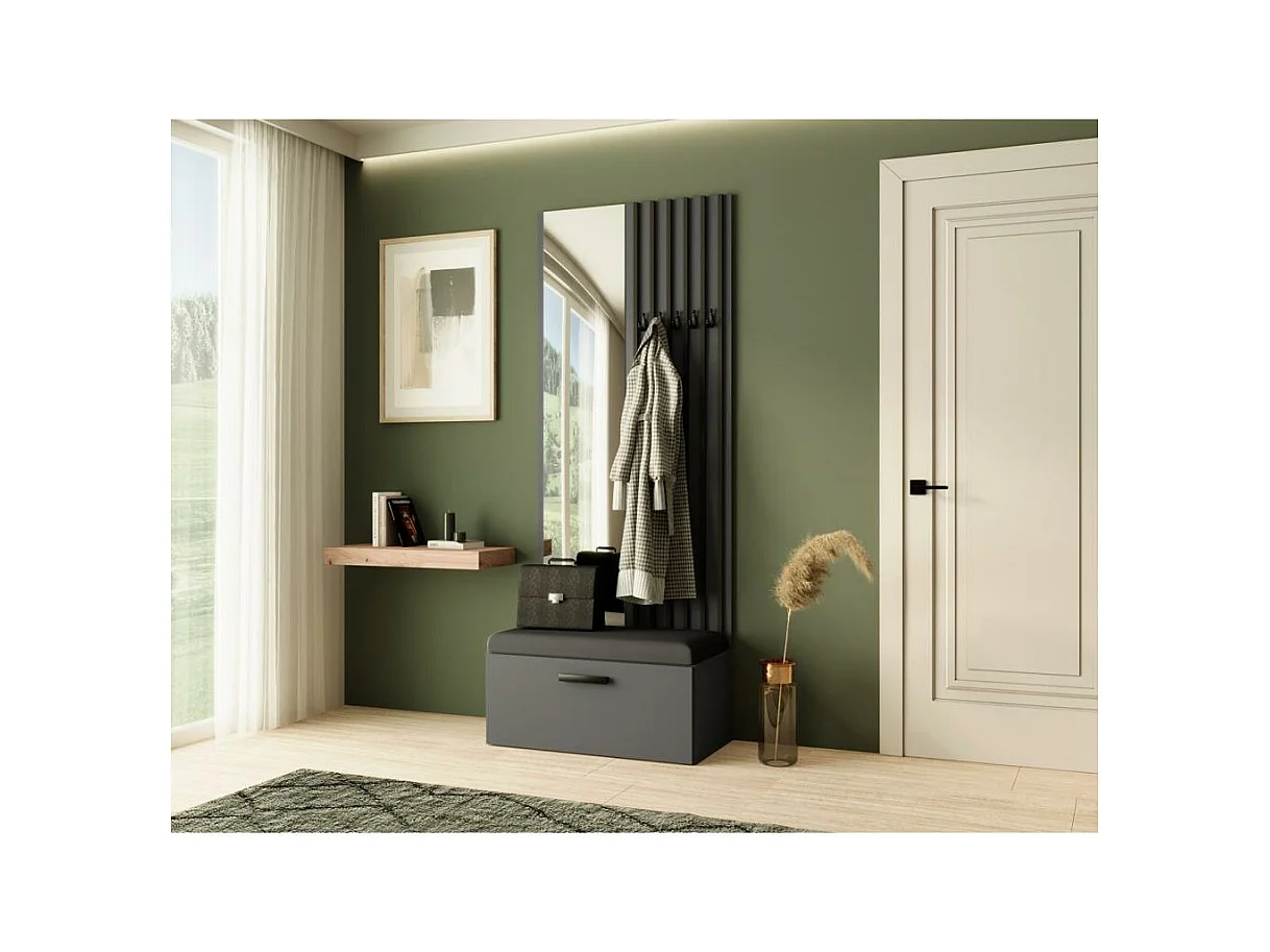 GARDEROBE Margaret II 81/203/43 mit Lamellen und Spiegel