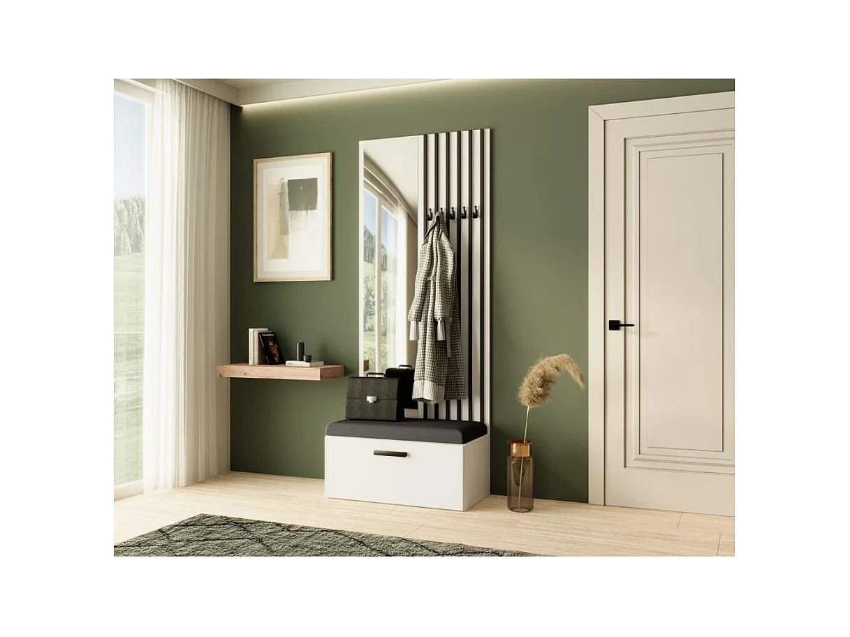 GARDEROBE Margaret II 81/203/43 mit Lamellen und Spiegel