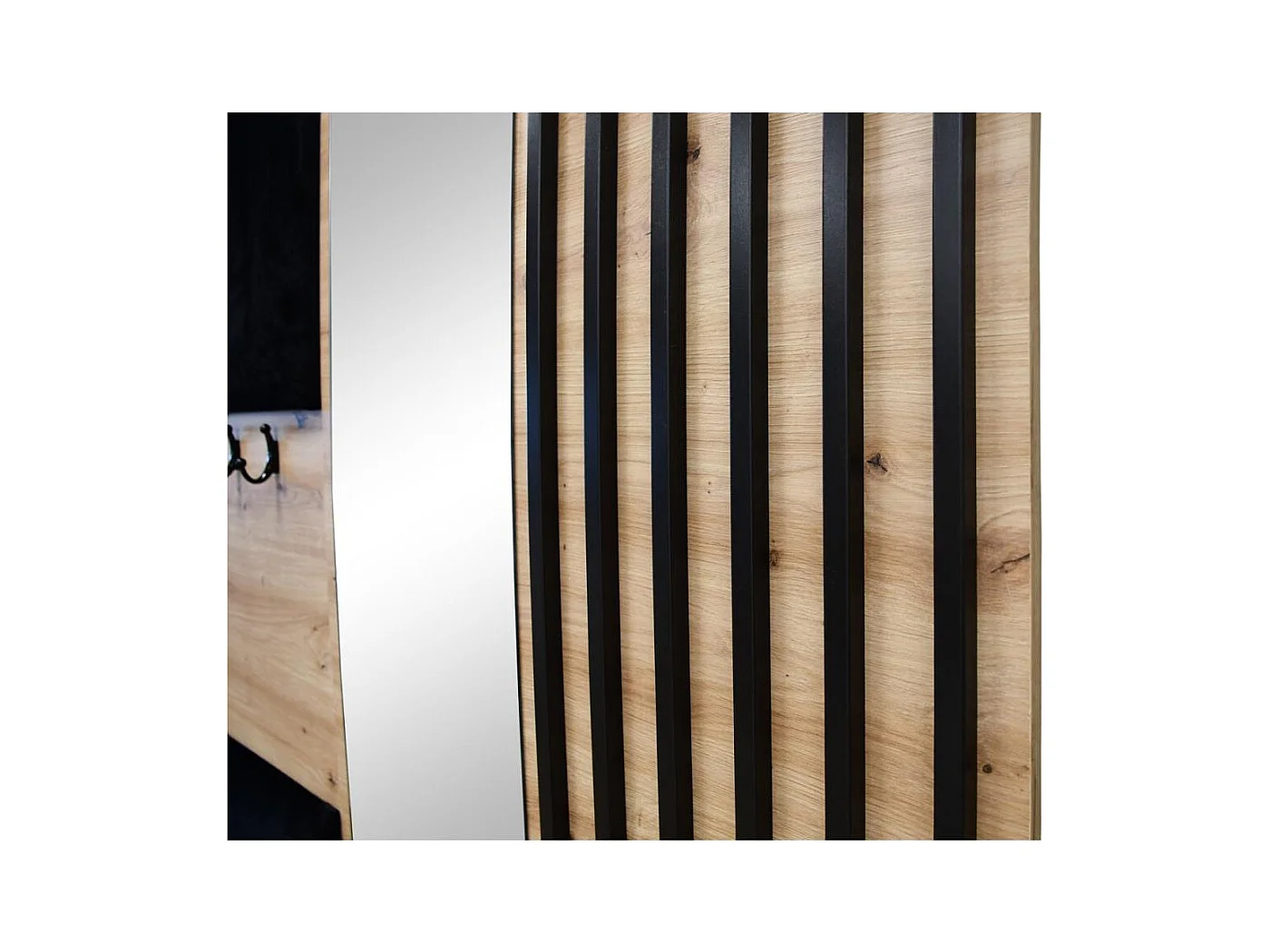 GARDEROBE Margaret II 121/203/43 avec lamelles et armoire haute