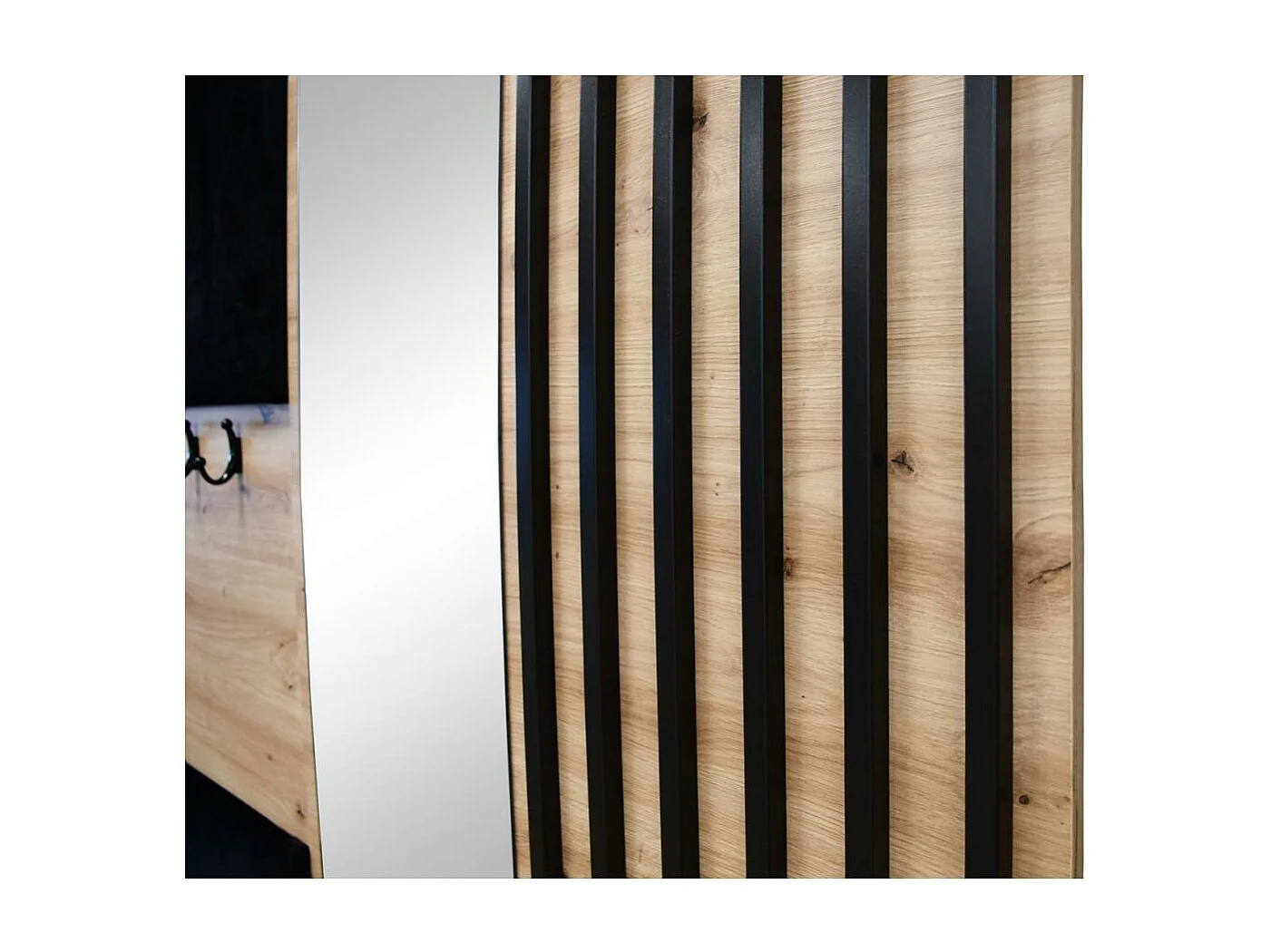 GARDEROBE Margaret II 121/203/43 avec lamelles et armoire haute