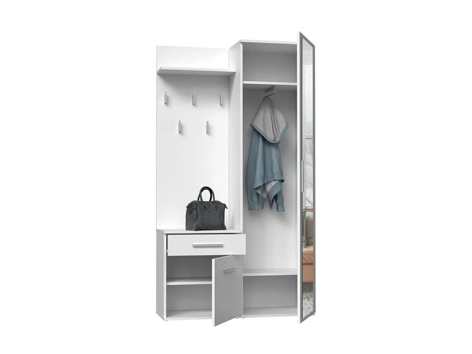 GARDEROBE Fiora 100/180/35 weiß