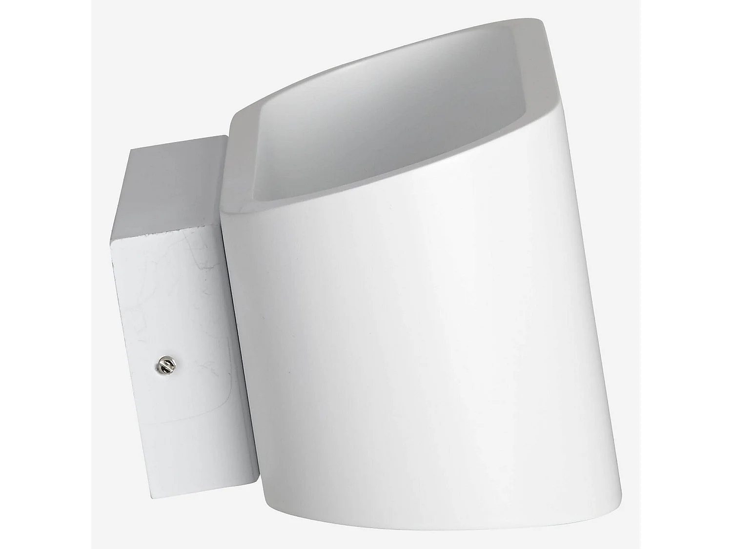 Applique murale en métal - 18 x 8 cm - Blanc