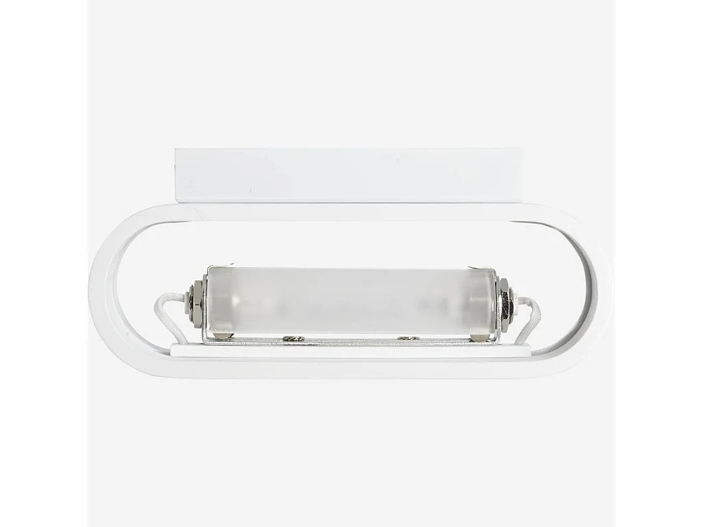 Applique murale en métal - 18 x 8 cm - Blanc