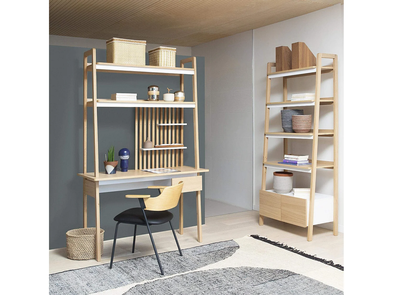 Habitat - Bureau en chêne - Naturel - Design by Adrien Carvès - Sebastien