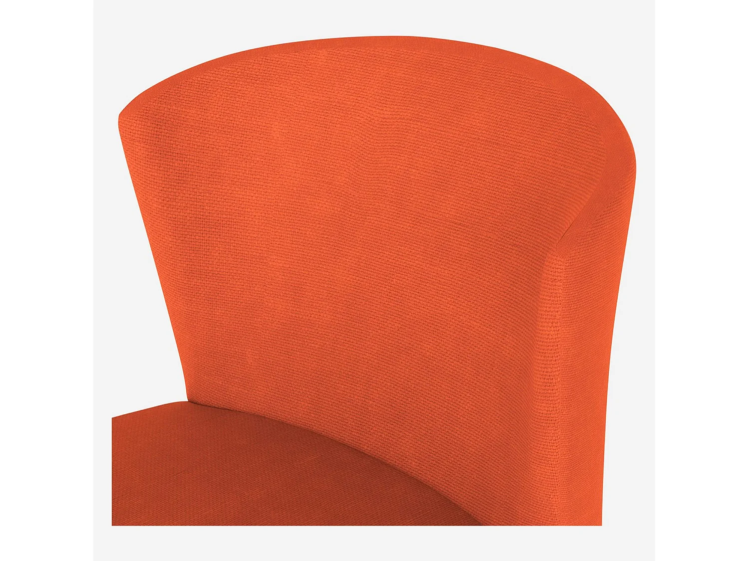 Chaise mi-haute de bar en tissu - Orange