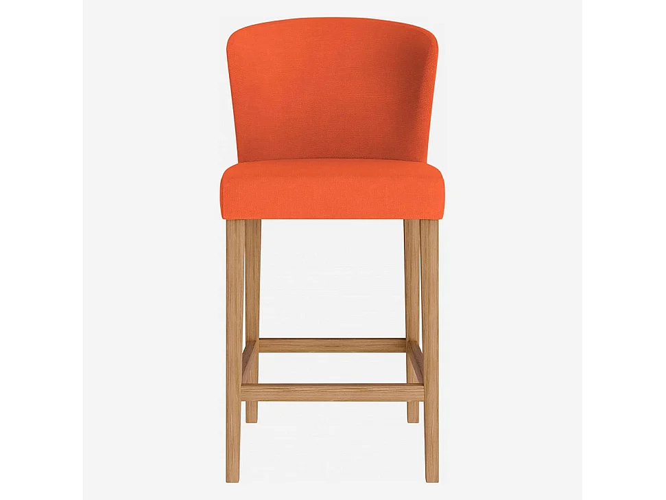 Chaise mi-haute de bar en tissu - Orange