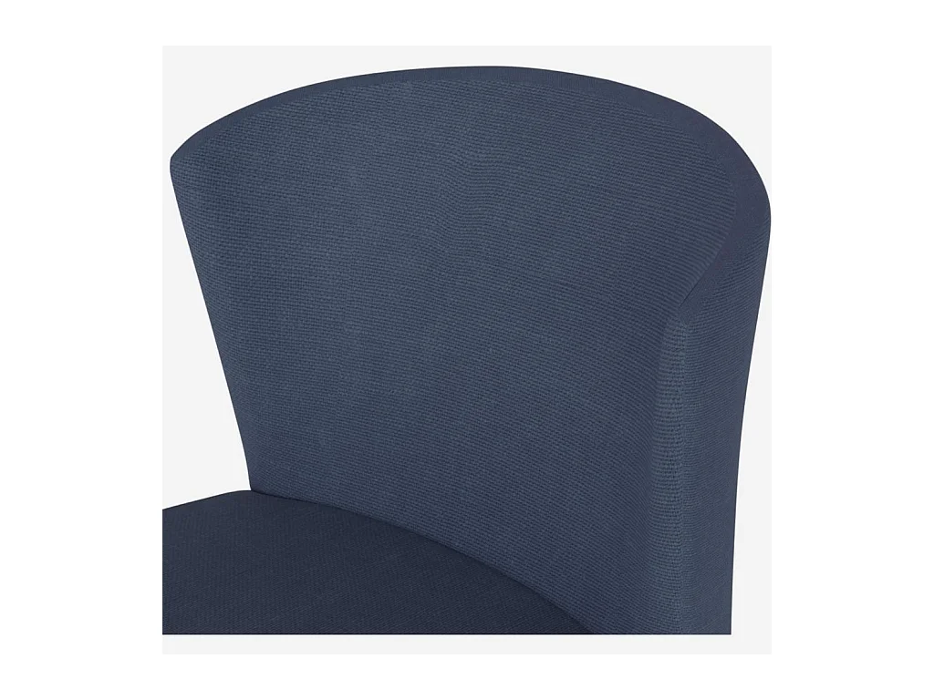 Habitat - Lot de 2 chaises mi-hautes de bar en tissu - Bleu - Valentina
