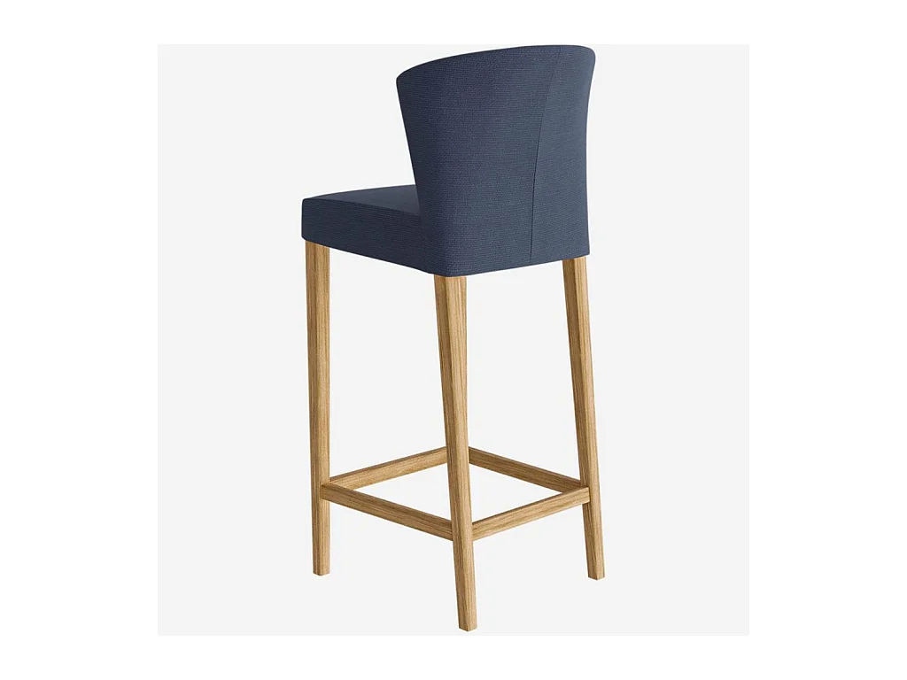 Habitat - Lot de 2 chaises hautes de bar en tissu - Bleu - Valentina
