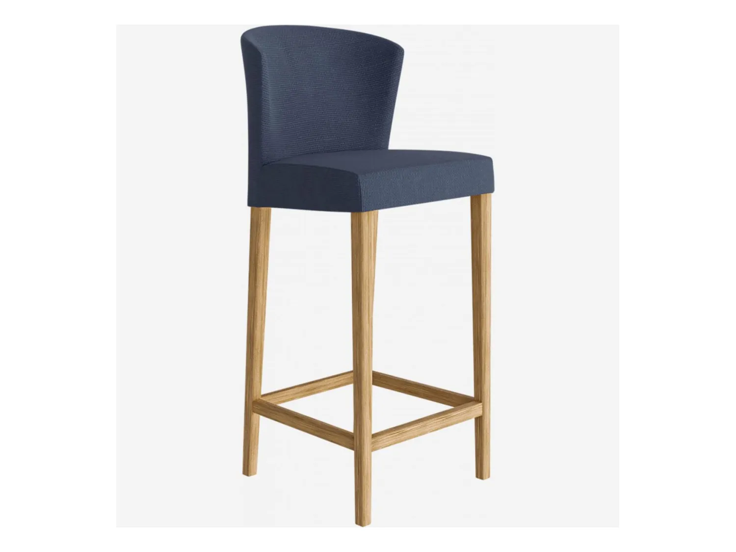 Habitat - Chaise haute de bar en tissu - Bleu - Valentina