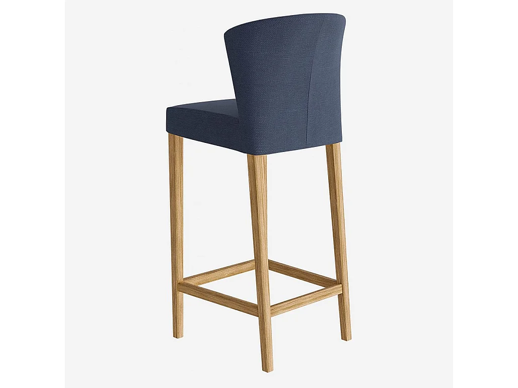 Habitat - Lot de 2 chaises hautes de bar en tissu - Bleu - Valentina