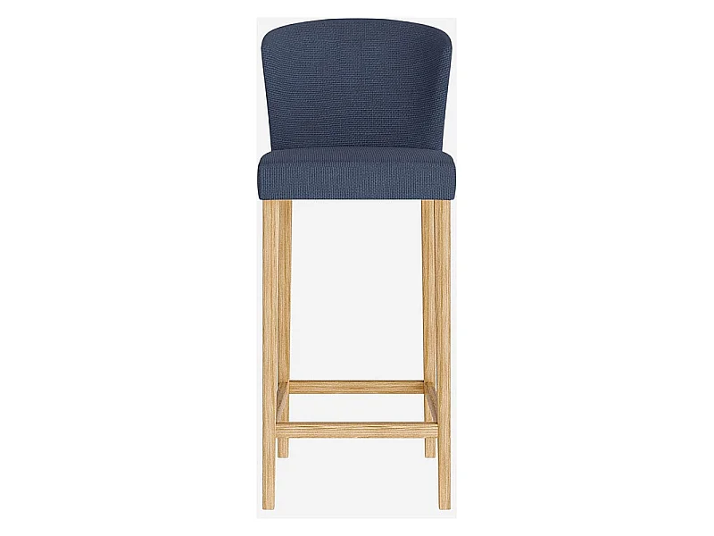 Habitat - Tabouret haut de bar en tissu - Bleu - Valentina