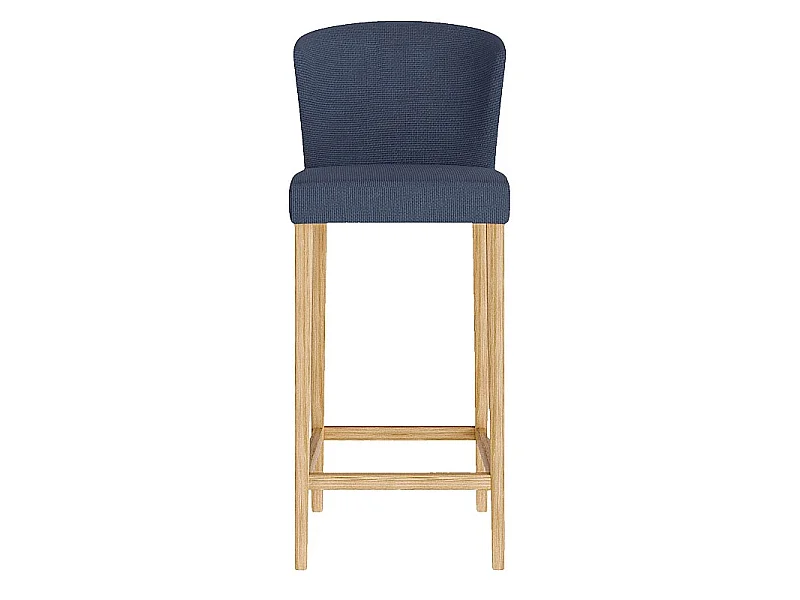 Habitat - Tabouret haut de bar en tissu - Bleu - Valentina