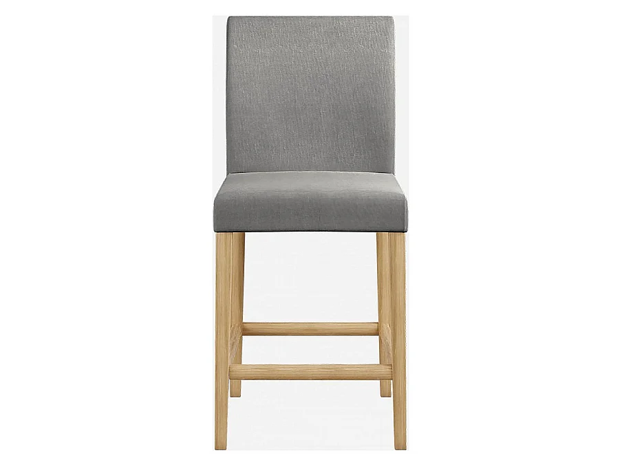 Habitat - Tabouret mi-haut de bar en tissu - Gris - Eleonora