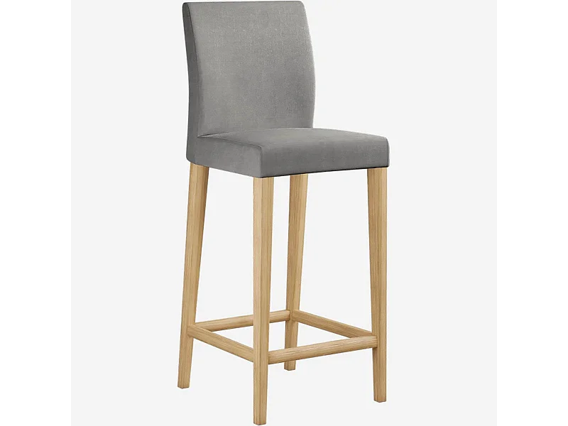 Habitat - Chaise haute de bar en tissu - Gris - Eleonora