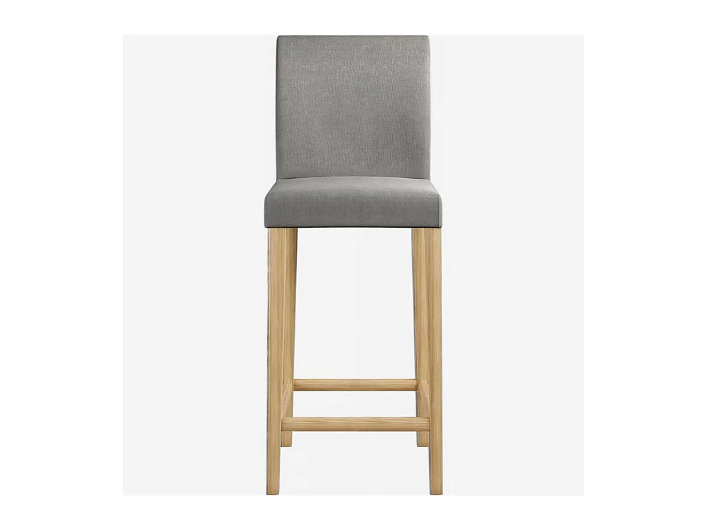 Habitat - Chaise haute de bar en tissu - Gris - Eleonora