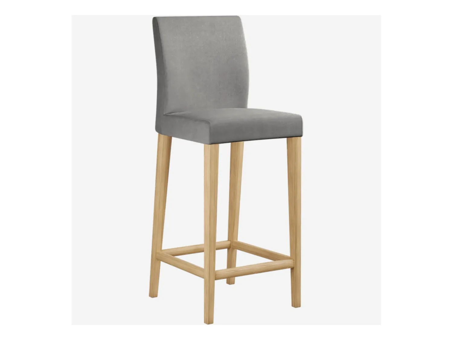 Habitat - Chaise haute de bar en tissu - Gris - Eleonora