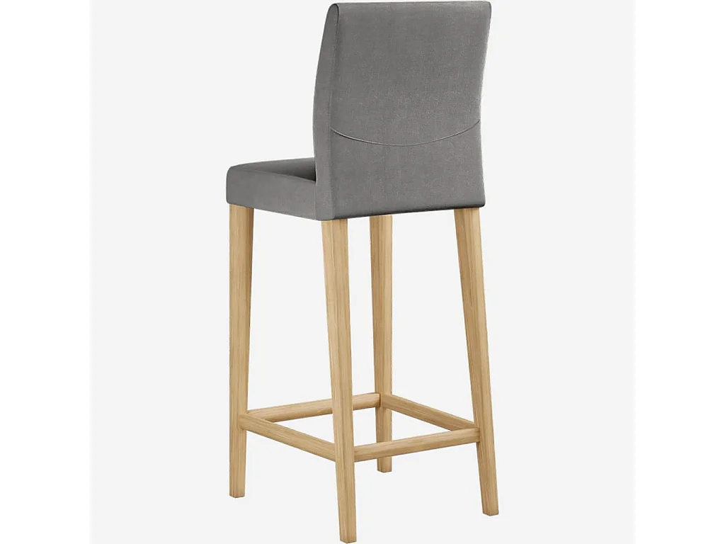 Habitat - Chaise haute de bar en tissu - Gris - Eleonora