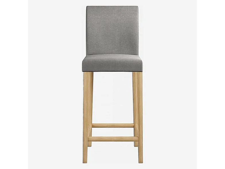 Chaise haute de bar en tissu - Gris