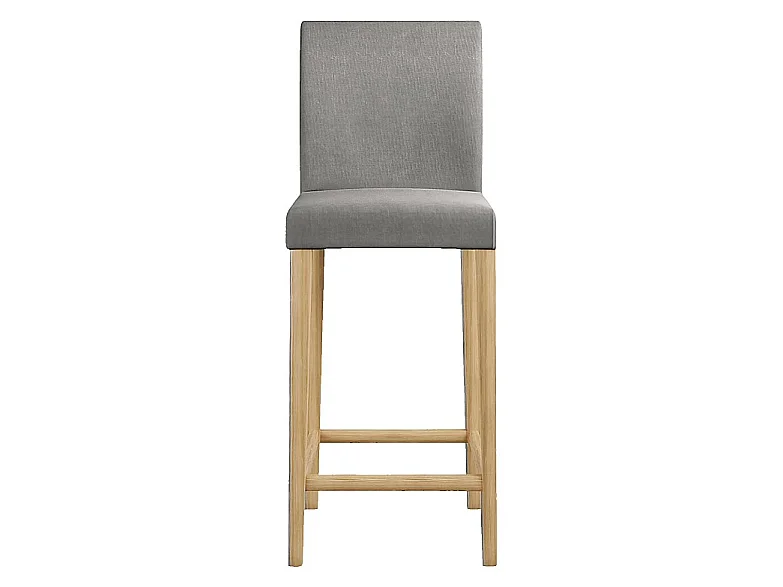 Habitat - Tabouret haut de bar en tissu - Gris - Eleonora