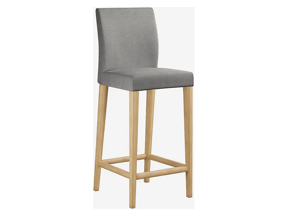 Habitat - Tabouret haut de bar en tissu - Gris - Eleonora