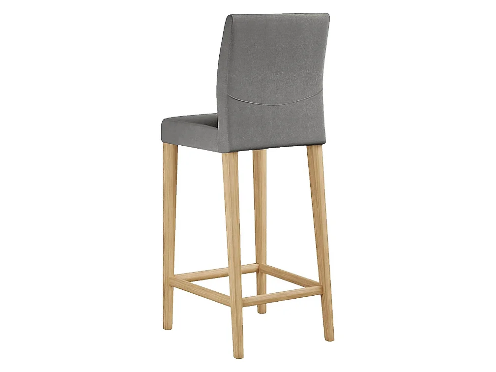 Habitat - Tabouret haut de bar en tissu - Gris - Eleonora