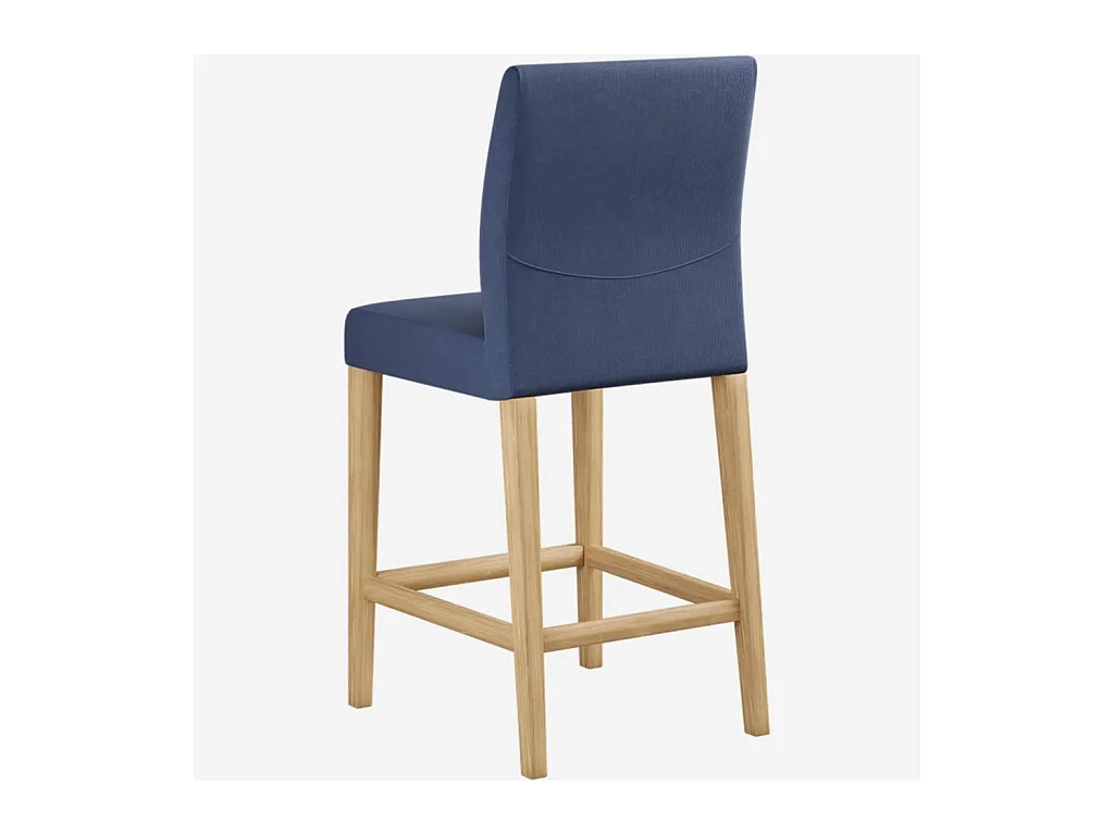 Habitat - Chaise mi-haute de bar en tissu - Bleu - Eleonora