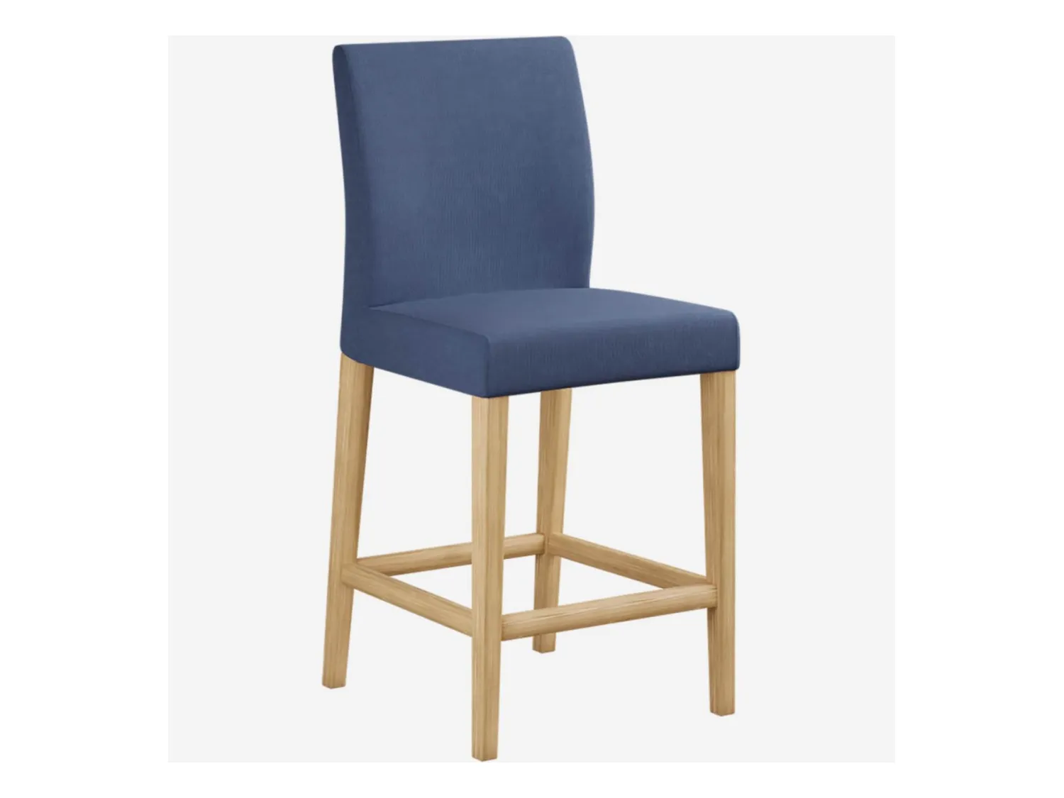 Habitat - Chaise mi-haute de bar en tissu - Bleu - Eleonora