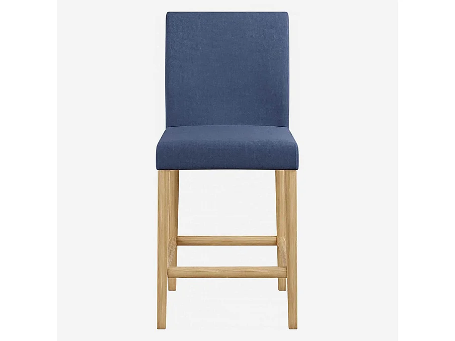 Habitat - Chaise mi-haute de bar en tissu - Bleu - Eleonora