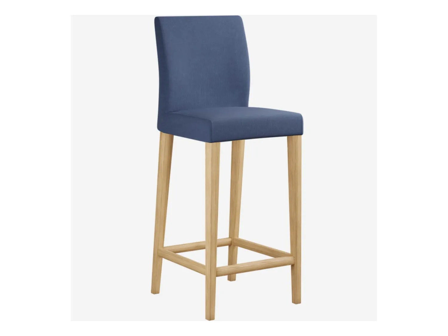 Habitat - Chaise haute de bar en tissu - Bleu - Eleonora
