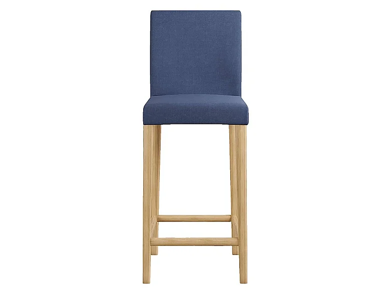 Habitat - Tabouret haut de bar en tissu - Bleu - Eleonora