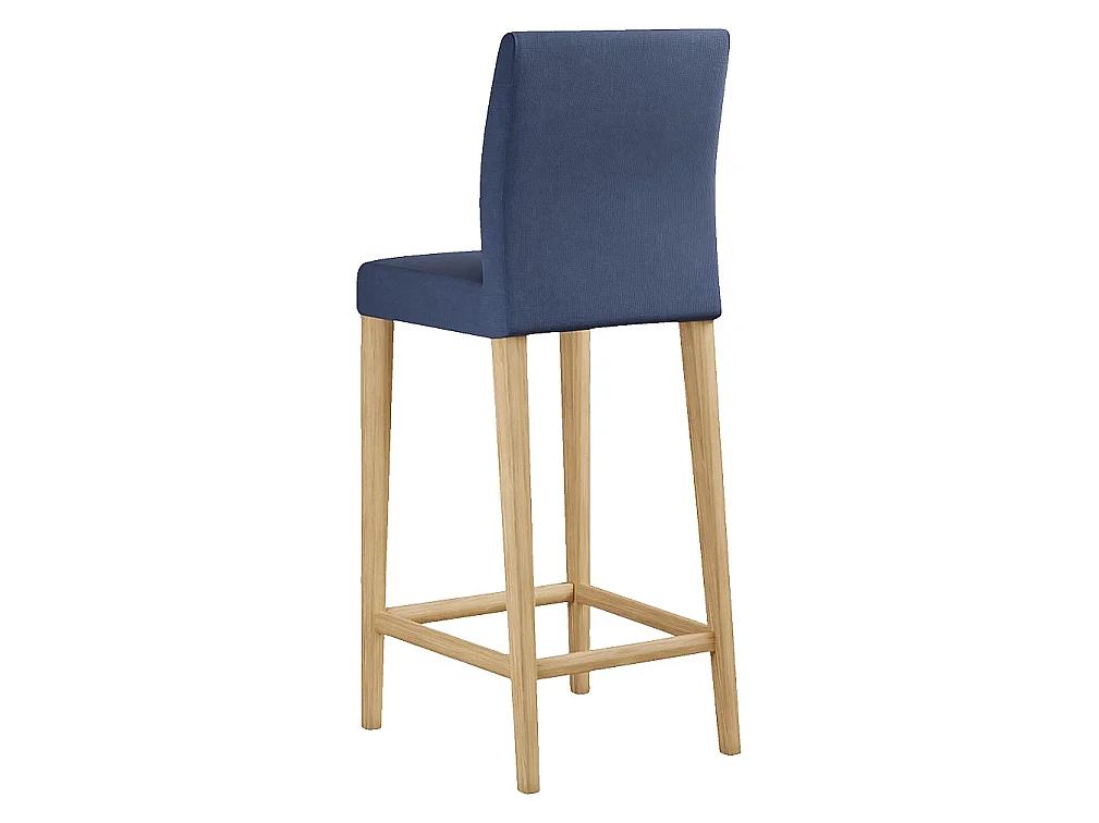 Habitat - Tabouret haut de bar en tissu - Bleu - Eleonora