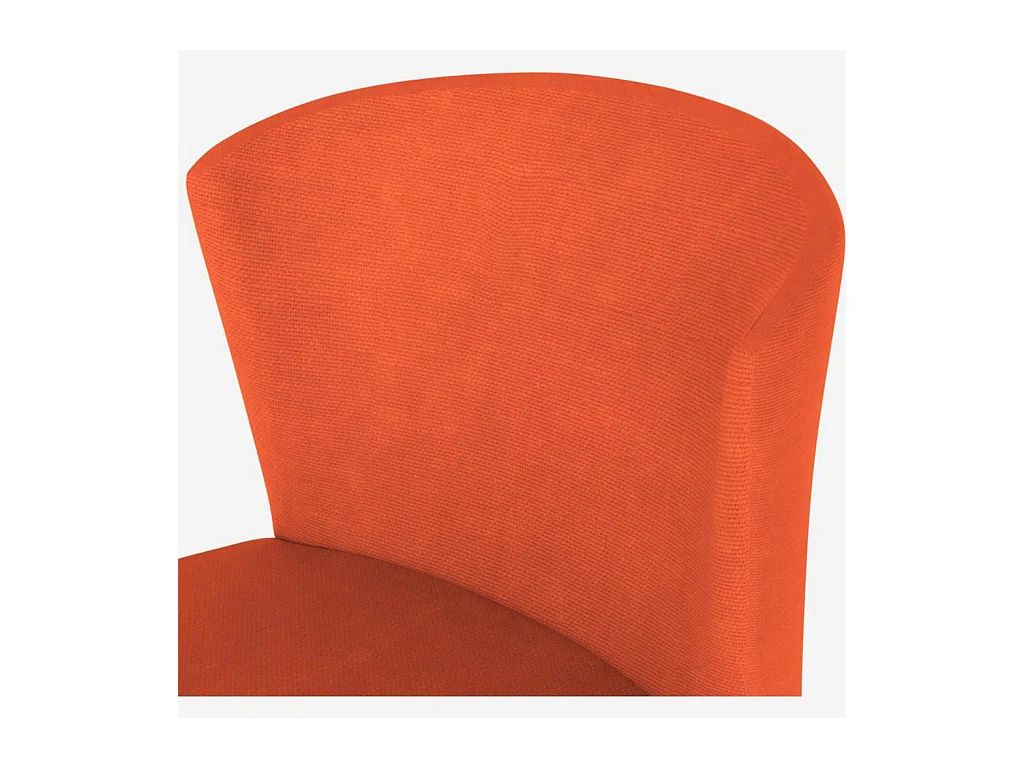 Habitat - Lot de 2 chaises hautes de bar en tissu - Orange - Valentina