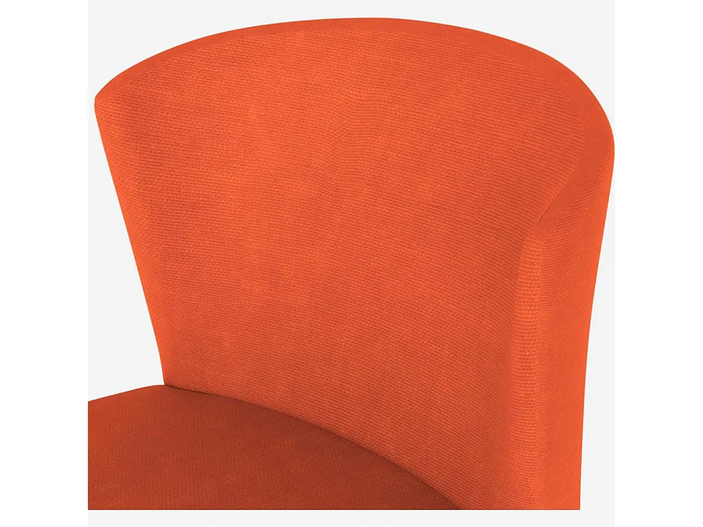 Habitat - Lot de 2 chaises hautes de bar en tissu - Orange - Valentina