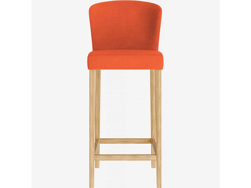 Habitat - Lot de 2 chaises hautes de bar en tissu - Orange - Valentina