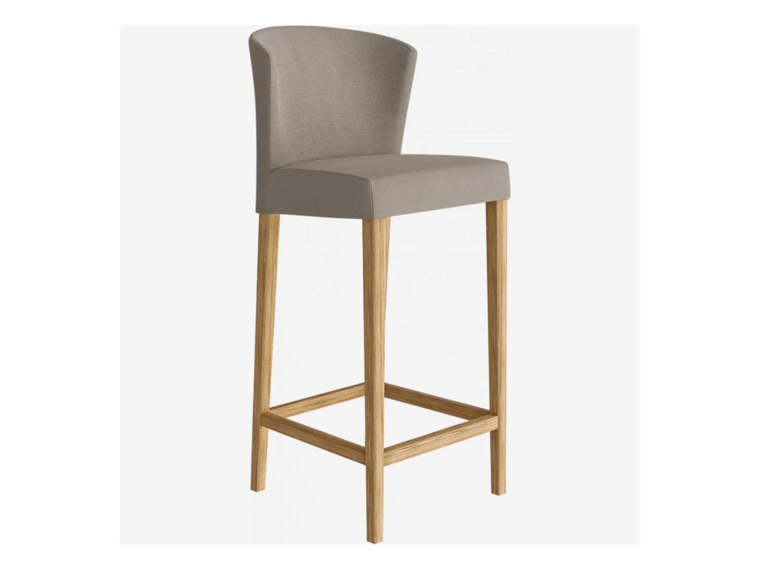 Habitat - Chaise haute de bar en tissu - Gris - Valentina
