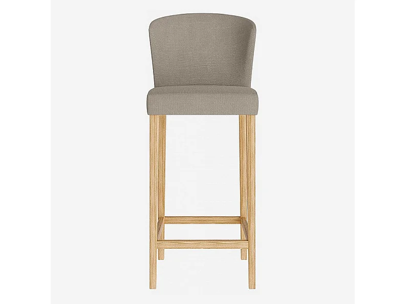Chaise haute de bar en tissu - Gris